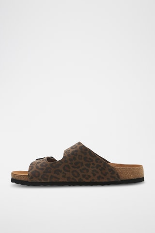 Sandalias de nobuk Bali - Marrón - Diseño ancho