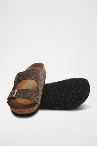 Sandalias de nobuk Bali - Marrón - Diseño ancho