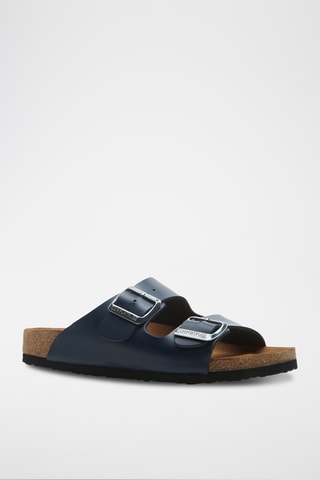 Sandalias de piel napa Bali - Azul marino - Diseño ancho
