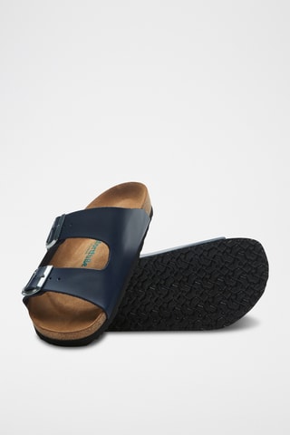 Sandalias de piel napa Bali - Azul marino - Diseño ancho