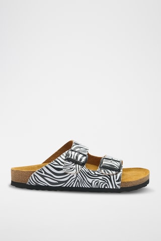 Sandalias de piel napa Bali-PR - Blanco - Diseño ancho