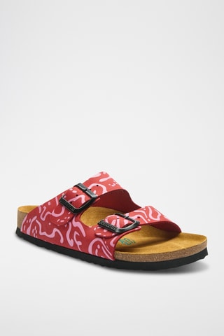 Sandalias de nobuk Bali-PR - Rojo - Diseño ancho