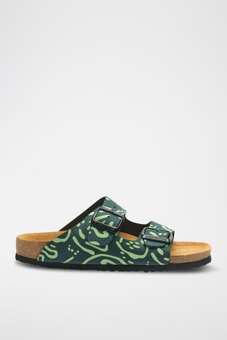 Sandalias de nobuk Bali-PR - Azul marino - Diseño ancho