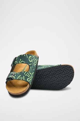 Sandalias de nobuk Bali-PR - Azul marino - Diseño ancho