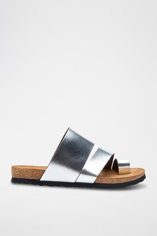 Sandalias de piel Marina - Plateado - Diseño estrecho