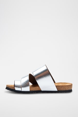 Sandalias de piel Marina - Plateado - Diseño estrecho