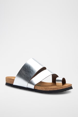 Sandalias de piel Marina - Plateado - Diseño estrecho