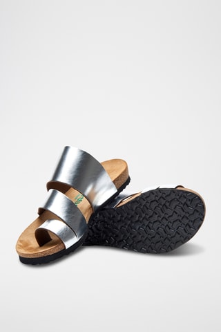 Sandalias de piel Marina - Plateado - Diseño estrecho