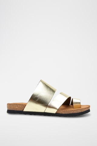 Sandalias de piel Marina - Dorado - Diseño estrecho
