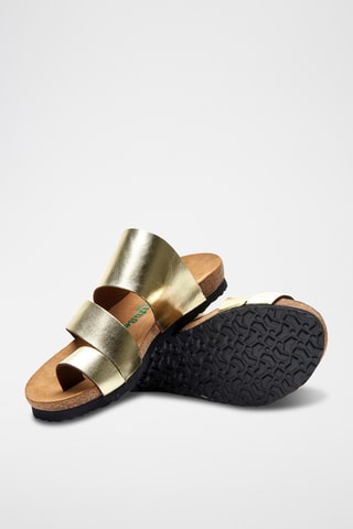 Sandalias de piel Marina - Dorado - Diseño estrecho