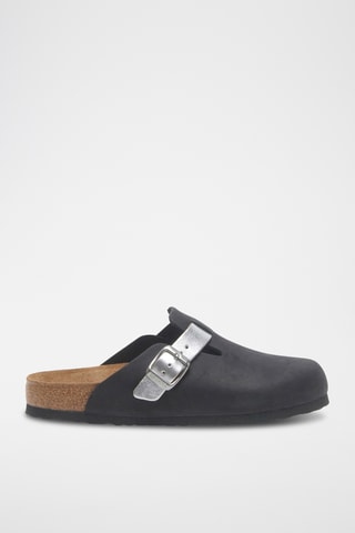 Zuecos de nobuk Capri - Negro - Diseño normal