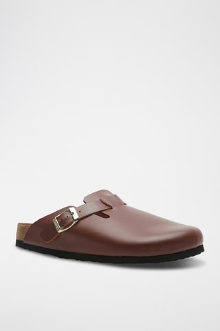 Zuecos de nobuk Capri - Marrón - Diseño ancho