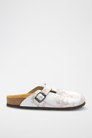 Zuecos de nobuk Capri-DJ - Blanco - Diseño ancho