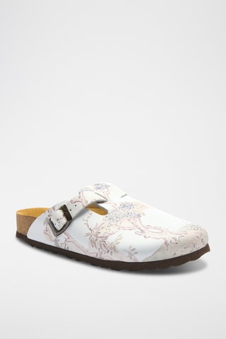 Zuecos de nobuk Capri-DJ - Blanco - Diseño ancho