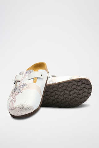 Zuecos de nobuk Capri-DJ - Blanco - Diseño ancho