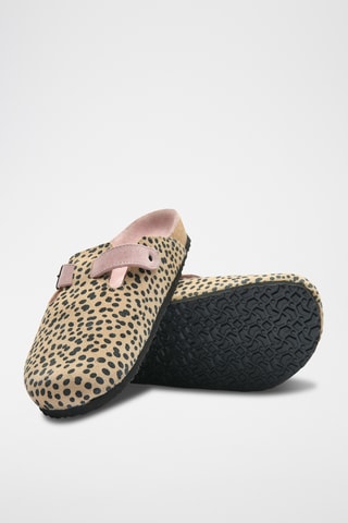Zuecos de nobuk Capri-PR - Beige - Diseño ancho