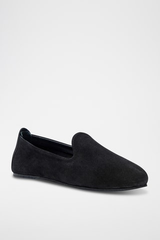 Slippers de nobuk Merle - Negro - Diseño normal