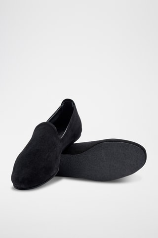 Slippers de nobuk Merle - Negro - Diseño normal