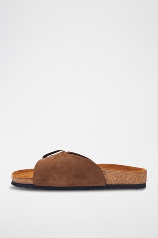 Sandalias de nobuk Willa - Marrón - Diseño ancho