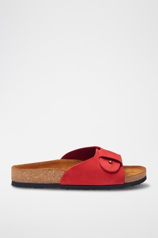 Sandalias de nobuk Willa - Rojo - Diseño ancho