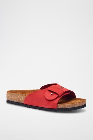 Sandalias de nobuk Willa - Rojo - Diseño ancho
