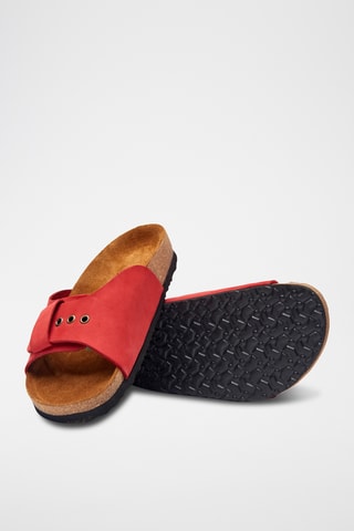Sandalias de nobuk Willa - Rojo - Diseño ancho