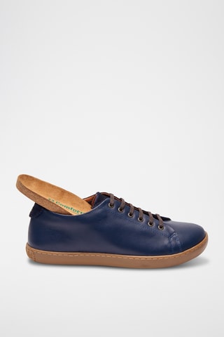 Zapatillas de piel napa Lucas - Azul marino - Diseño normal