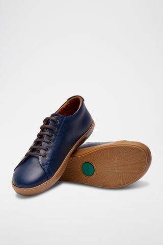 Zapatillas de piel napa Lucas - Azul marino - Diseño normal