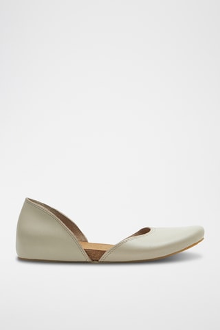 Bailarinas de piel Este - Beige - Diseño estrecho