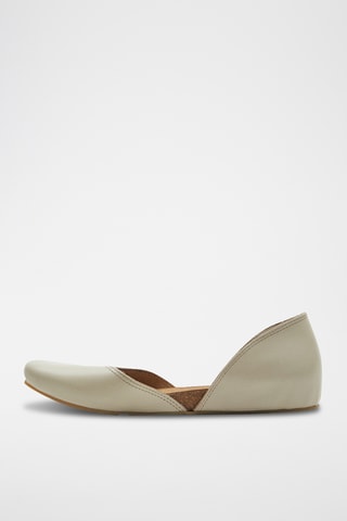 Bailarinas de piel Este - Beige - Diseño estrecho