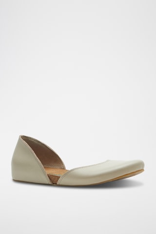 Bailarinas de piel Este - Beige - Diseño estrecho