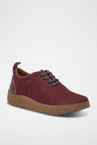Zapatillas de piel Aster - Burdeos - Diseño normal