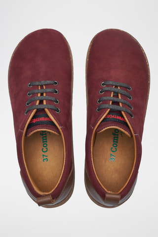 Zapatillas de piel Aster - Burdeos - Diseño normal