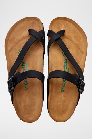 Sandalias de nobuk Fae - Negro - Diseño ancho
