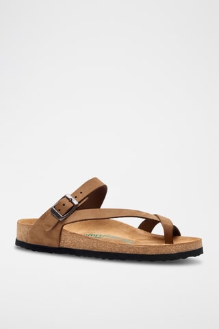 Sandalias de nobuk Fae - Marrón - Diseño ancho