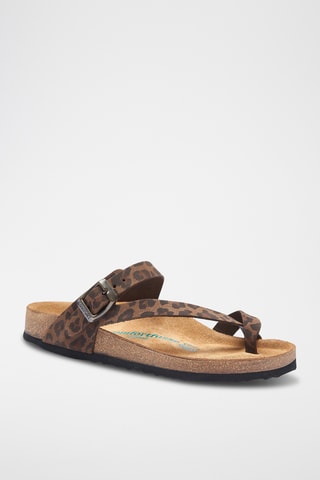 Sandalias de nobuk Fae - Marrón - Diseño ancho