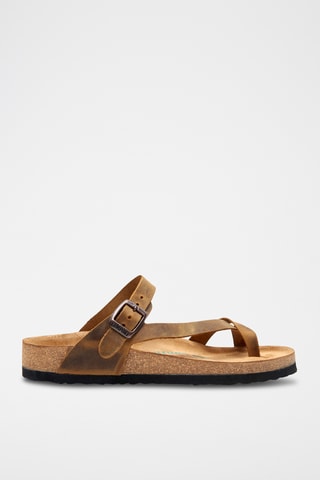 Sandalias de nobuk Fae - Beige - Diseño ancho