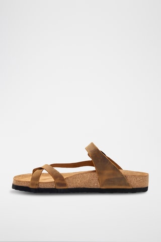 Sandalias de nobuk Fae - Beige - Diseño ancho