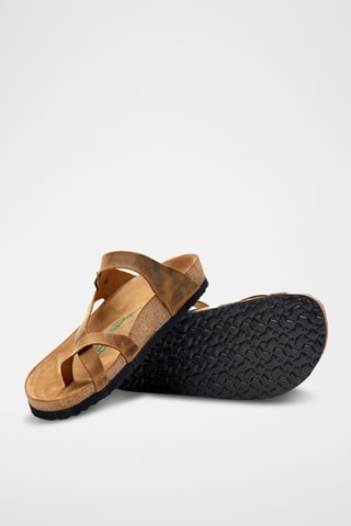 Sandalias de nobuk Fae - Beige - Diseño ancho