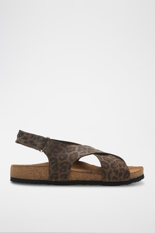 Sandalias de nobuk Fayette - Marrón - Diseño ancho