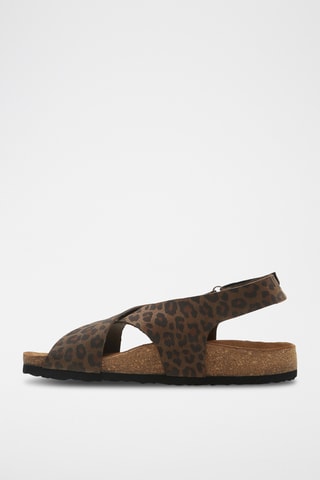Sandalias de nobuk Fayette - Marrón - Diseño ancho