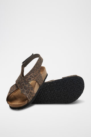 Sandalias de nobuk Fayette - Marrón - Diseño ancho