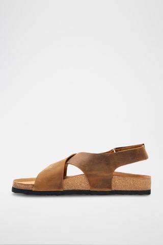 Sandalias de nobuk Fayette - Beige - Diseño ancho