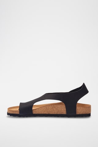 Sandalias de nobuk Felicia - Negro - Diseño ancho
