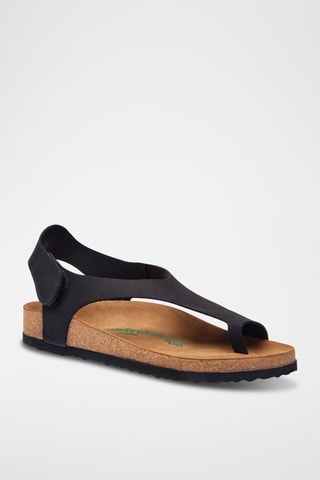 Sandalias de nobuk Felicia - Negro - Diseño ancho