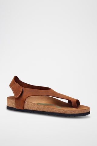 Sandalias de piel Felecia - Marrón - Diseño ancho