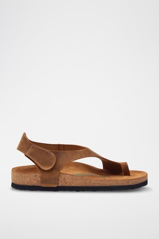 Sandalias de piel Felecia - Beige - Diseño ancho
