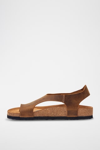 Sandalias de piel Felecia - Beige - Diseño ancho