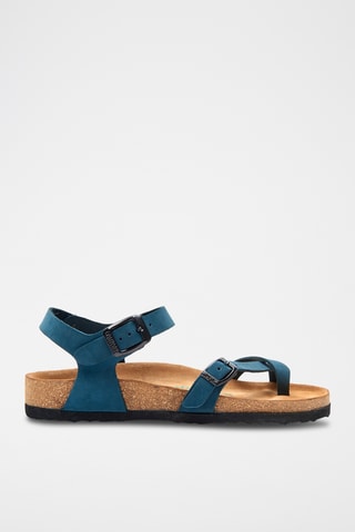 Sandalias de nobuk Gabriella - Azul marino - Diseño ancho