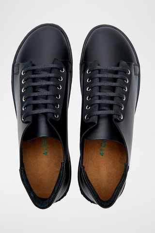 Zapatillas de piel napa Ozi - Negro - Diseño normal